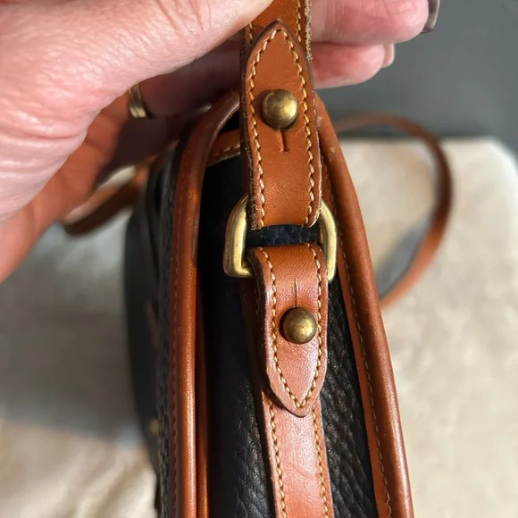 Dooney & Bourke Navy and Tan Crossbody Bag - Picture 8 of 15